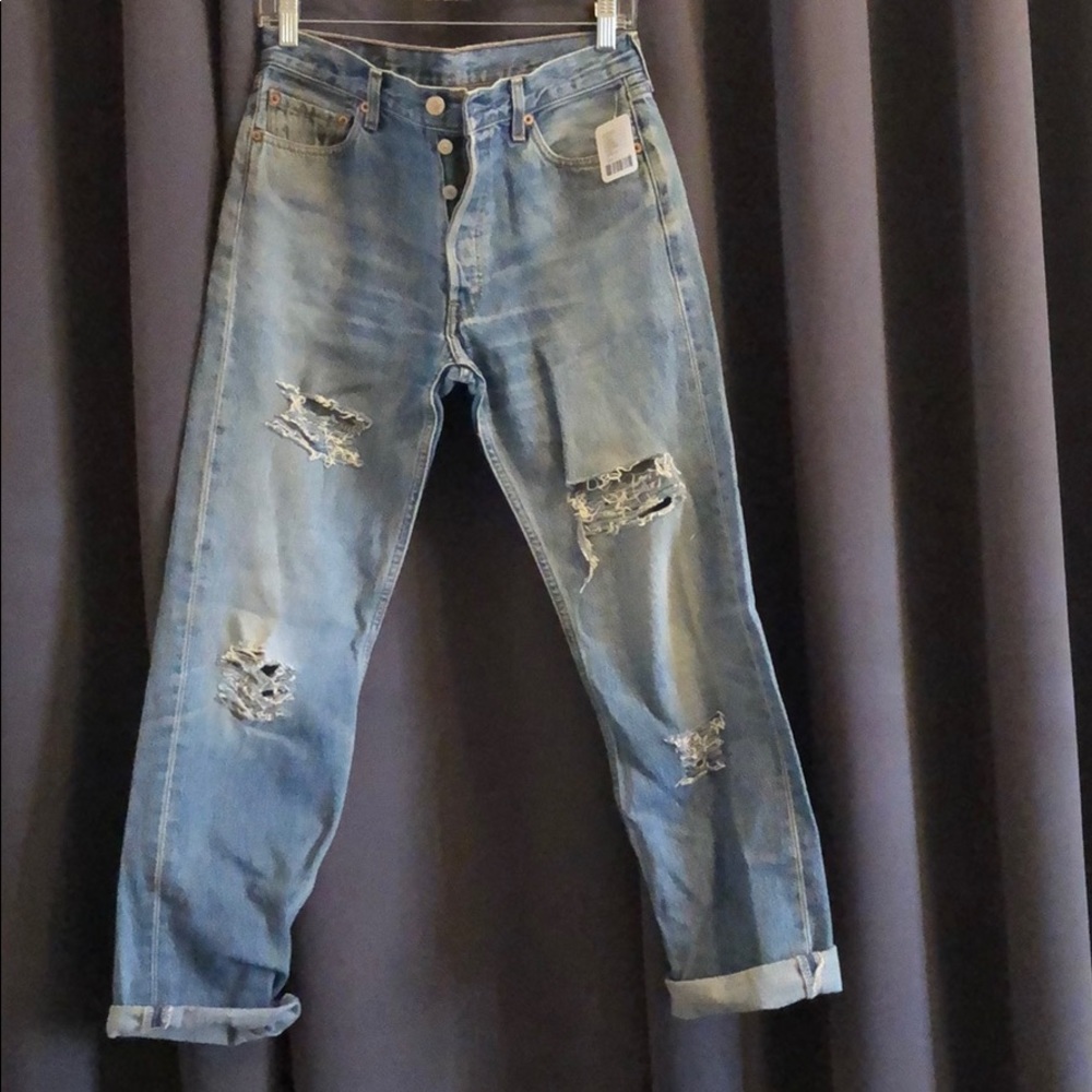 Ripped Levi’s 501 jeans